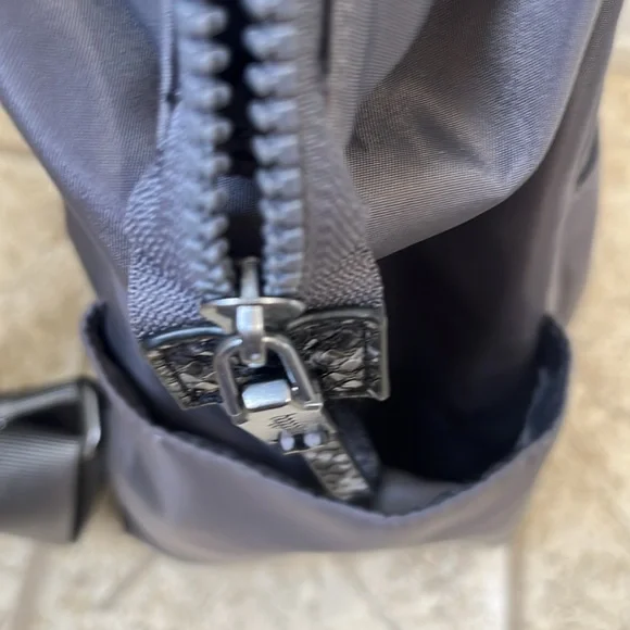 Baggallini Soho Backpack, Smoke and Faux Python Trim - Picture 6 of 10